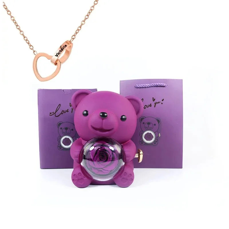 Eternal Rose Teddy Bear - Noble Novas