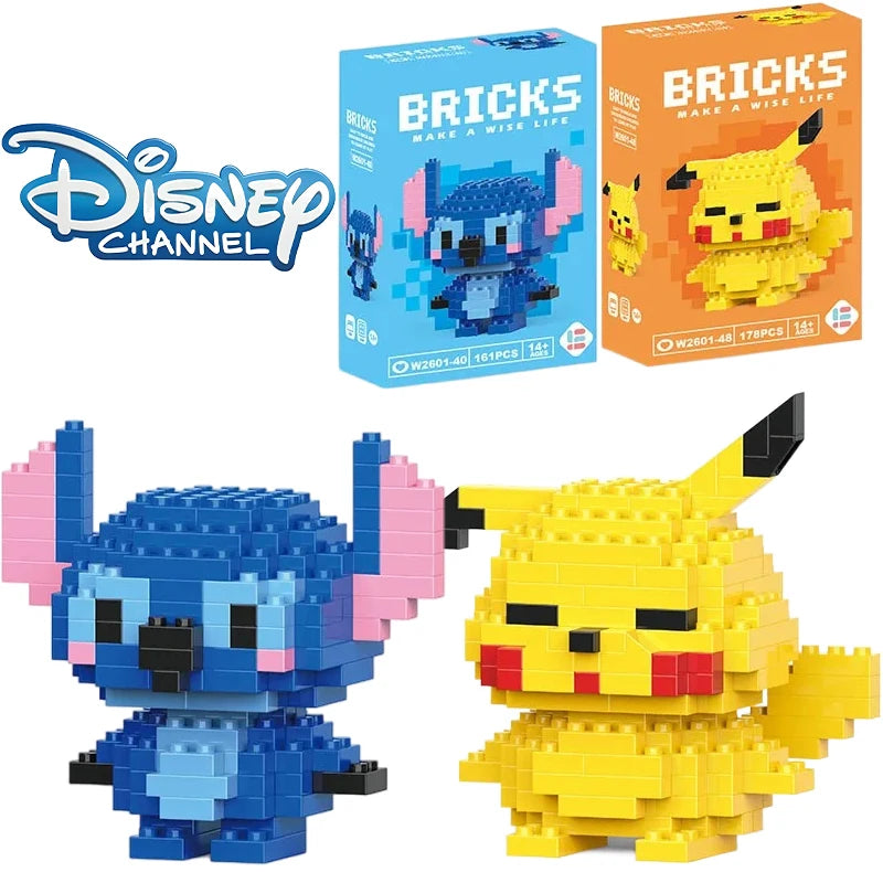 Disney Lilo & Stitch & Pokémon Pikachu Building Blocks Toy for Kids