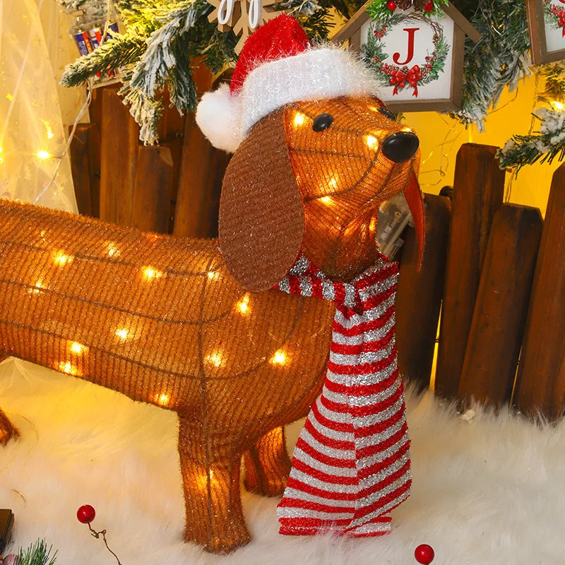 Christmas Lighted Dachshund Wiener Dog - Noble Novas