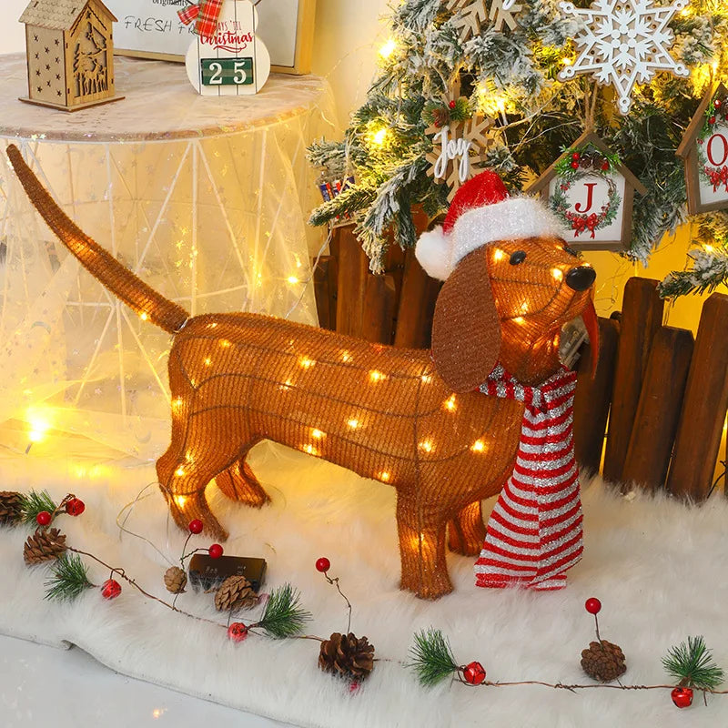 Christmas Lighted Dachshund Wiener Dog - Noble Novas