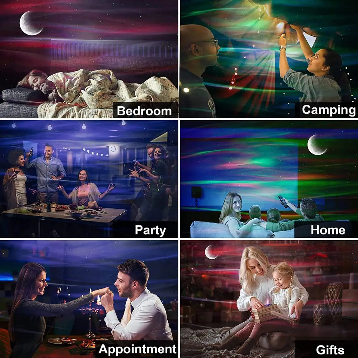 Immersive Aurora Borealis & Star Projector