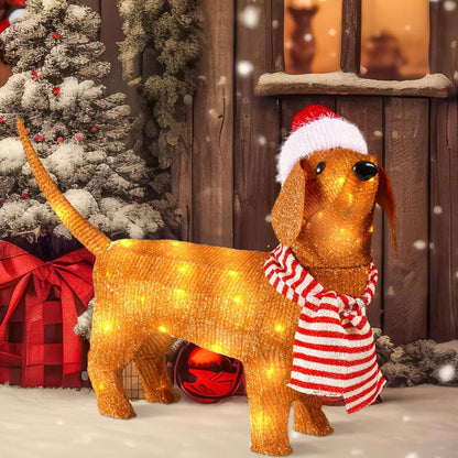 Christmas Lighted Dachshund Wiener Dog - Noble Novas