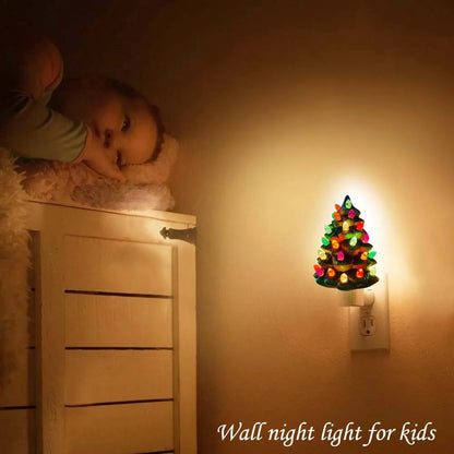 Vintage Ceramic Christmas Tree Night Light - Noble Novas