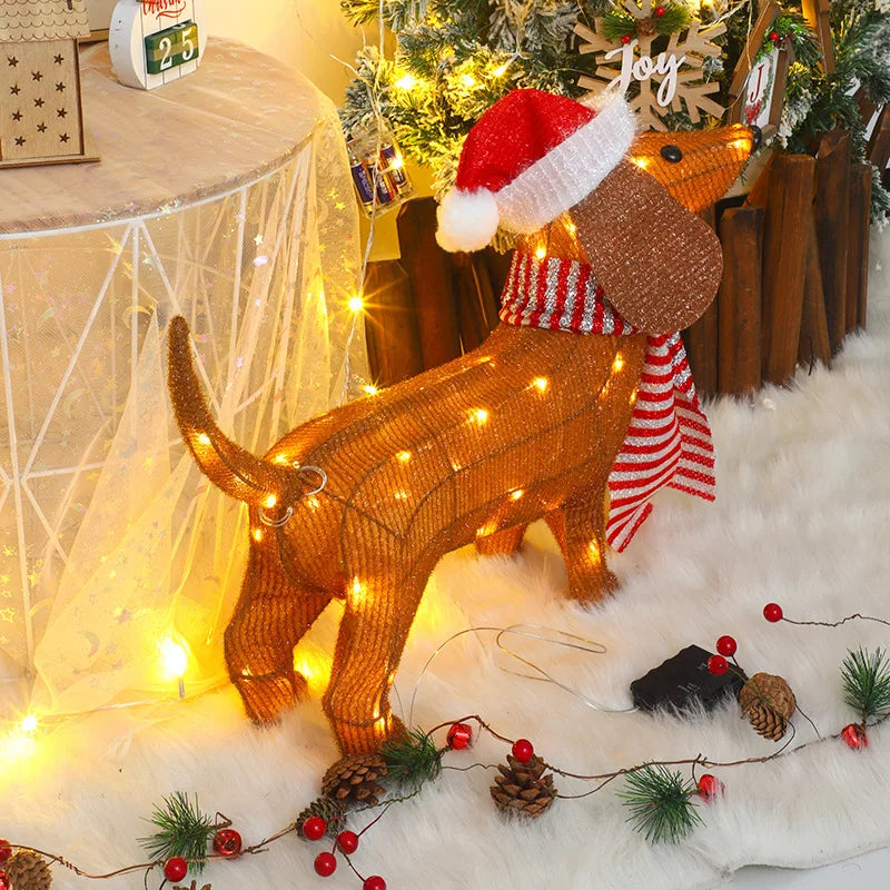 Christmas Lighted Dachshund Wiener Dog - Noble Novas