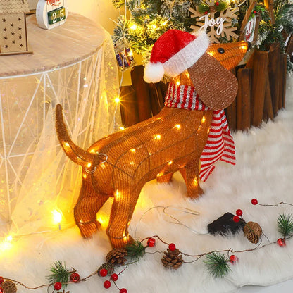 Christmas Lighted Dachshund Wiener Dog - Noble Novas