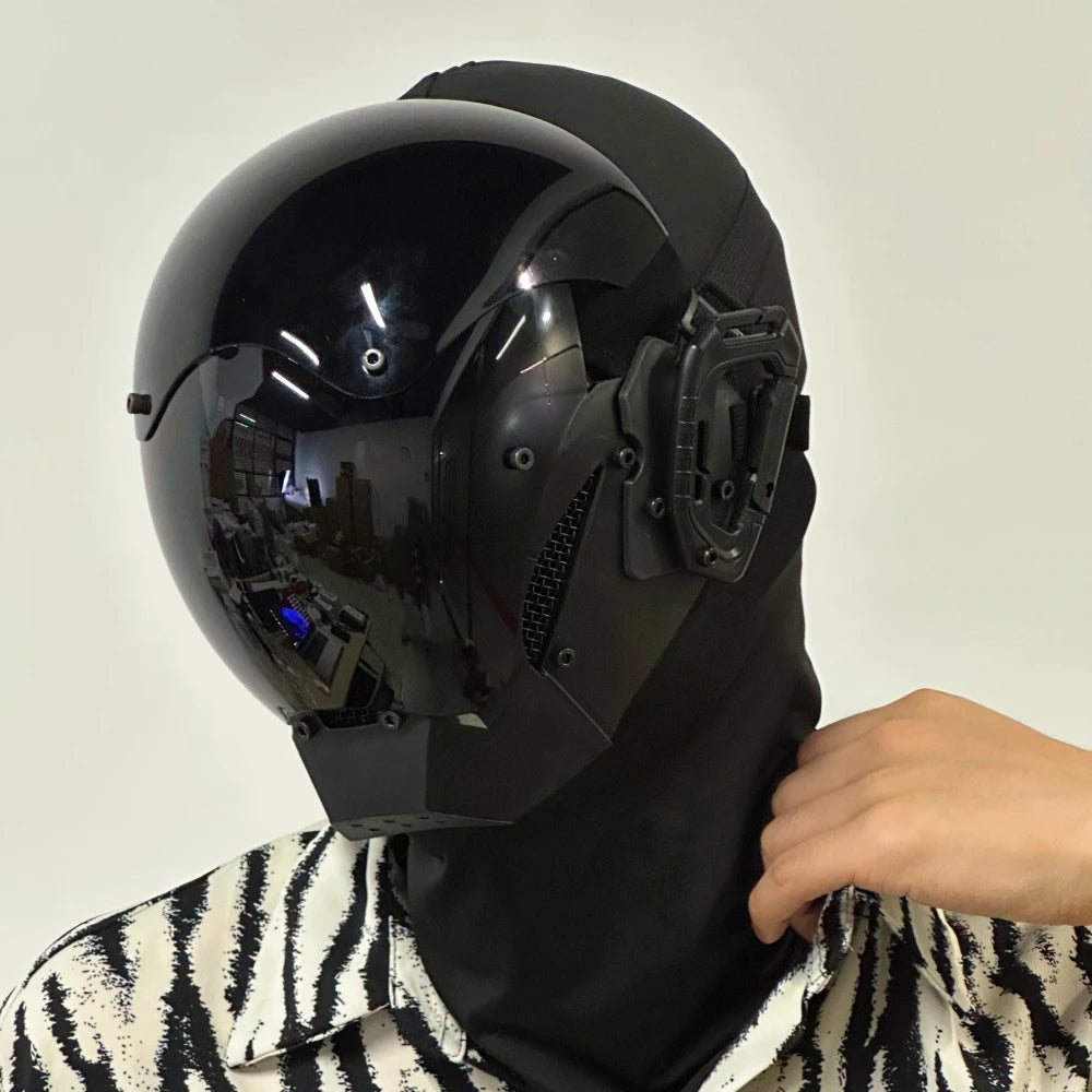 Cyberpunk Ox Horn LED Mask