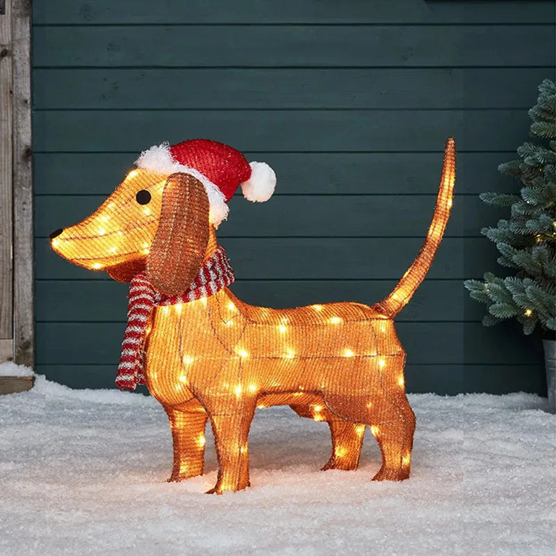 Christmas Lighted Dachshund Wiener Dog - Noble Novas