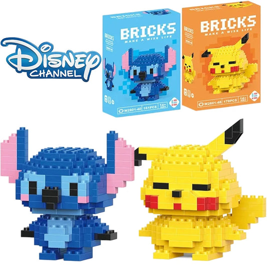 Disney Lilo & Stitch & Pokémon Pikachu Building Blocks Toy for Kids