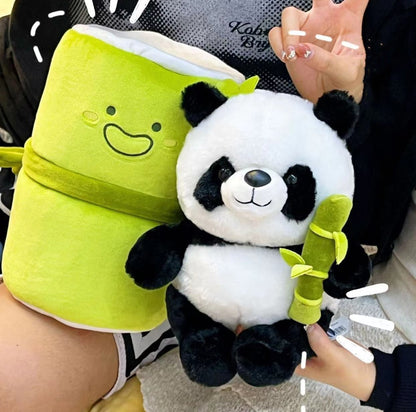 Panda Bamboo Tube Plushie - Noble Novas